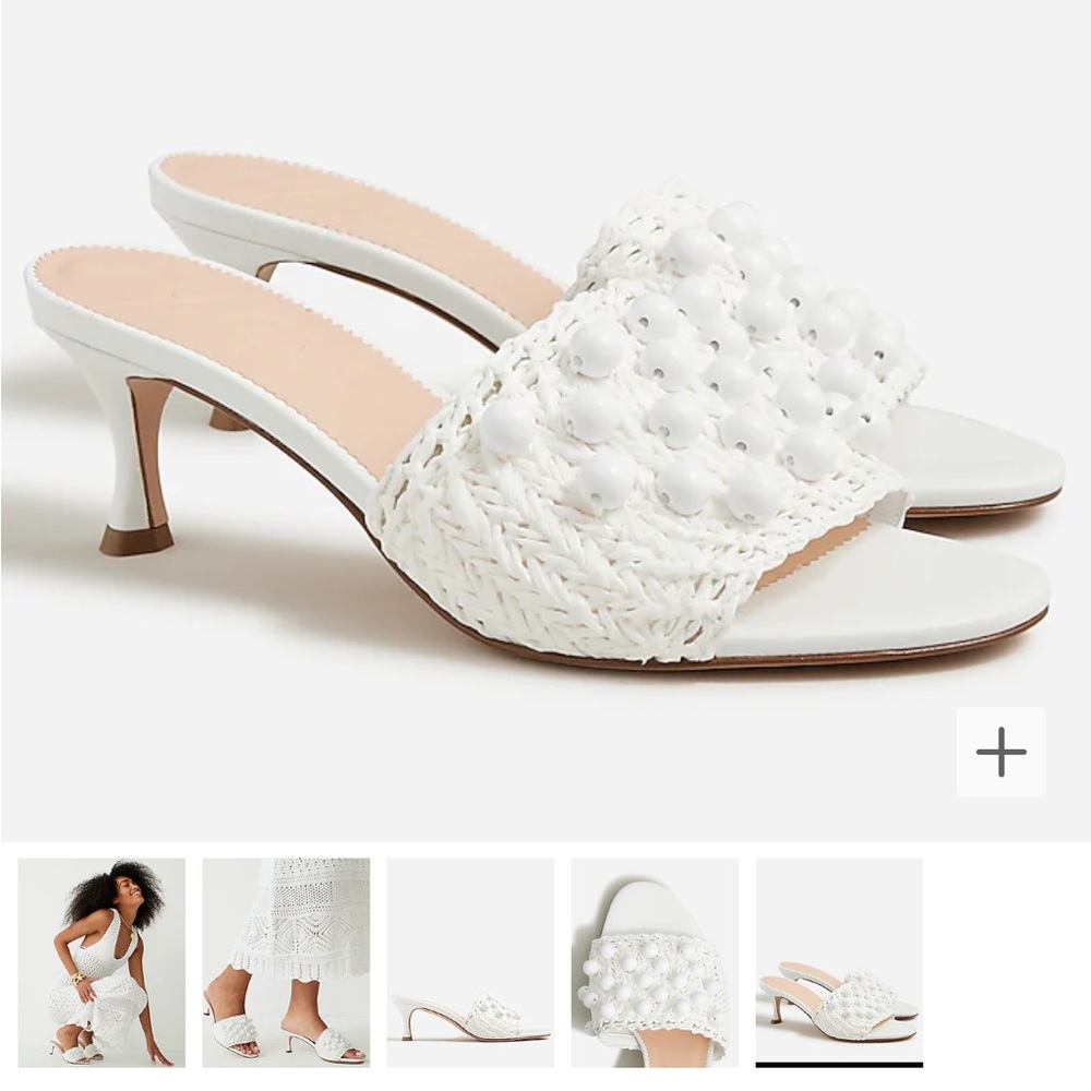 J. Crew Violetta made-in-Italy woven kitten-heel sandals